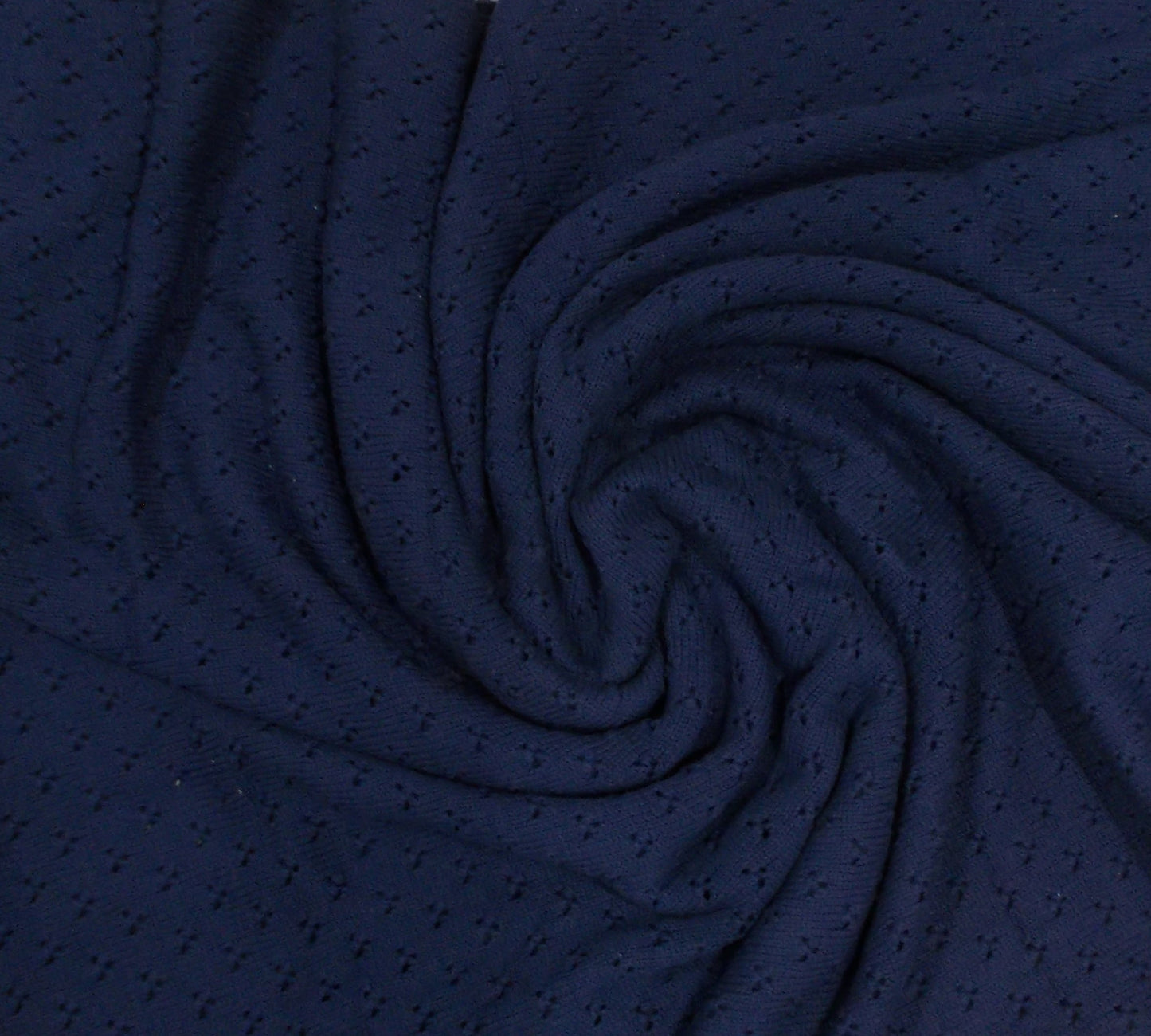 Pointelle Design - Personalised Baby Blanket - Navy Blue