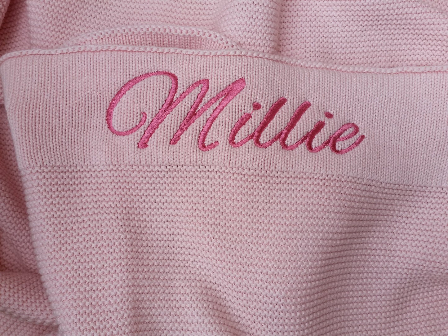 Plain - Personalised Baby Blanket - Pink