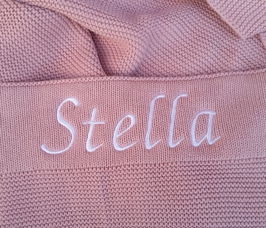 Plain - Personalised Baby Blanket - Dusty Rose