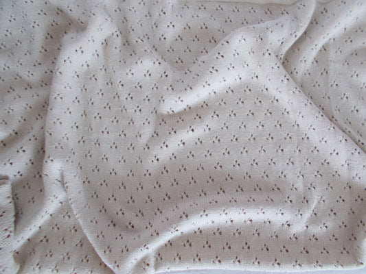 Pointelle Deaign - Personalised Baby Blanket - Off White - Size 100cm X 80cm